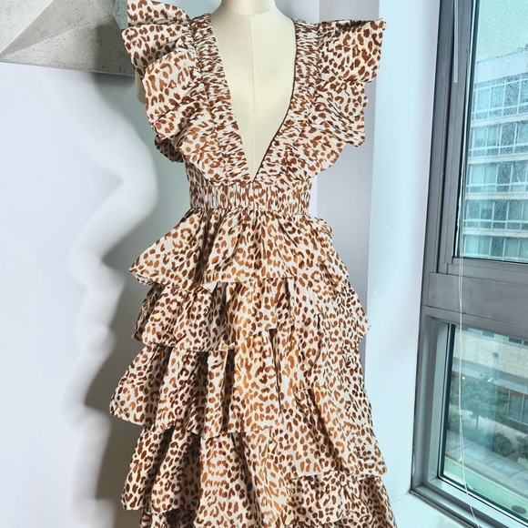 Ulla Johnson Silk Animal Print Dress